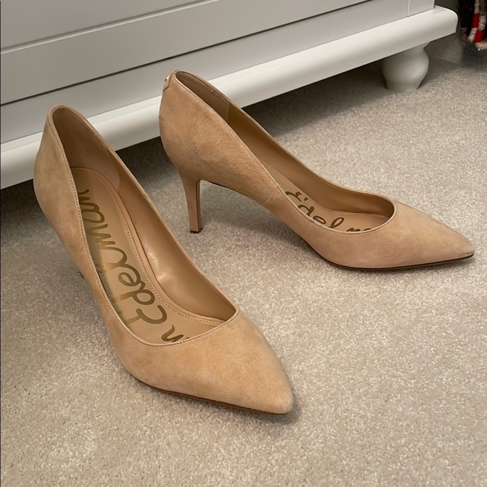 Sam Edelman Women's Suede Nude Tan Pumps